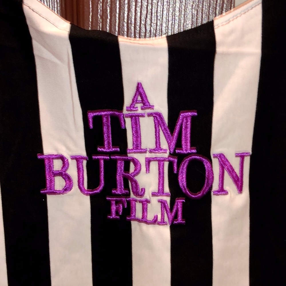NWT A Tim Burton Film Striped Cropped Tank Top - Picture 12 of 13
